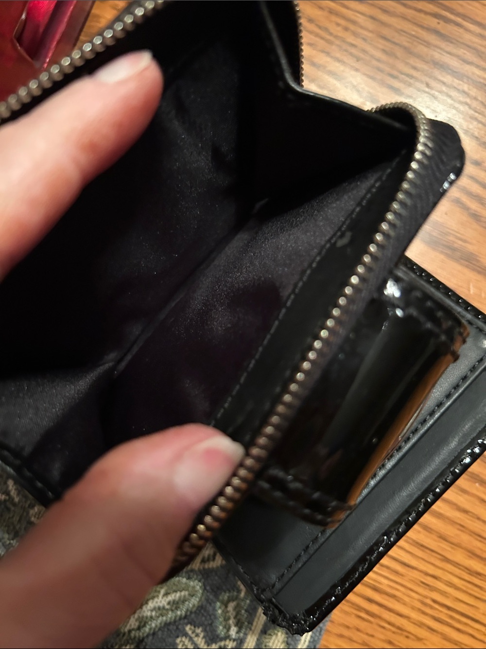 Coach Black Leather Embossed Circle Tote With Matching Wallet and Coin Purse. - Picture 11 of 16